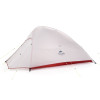 Палатка сверхлегкая двухместная с футпринтом Naturehike Cloud Up 2 Updated NH17T001-T, 20D, серая