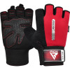 Рукавички для фітнесу RDX W1 HALF RED-XL