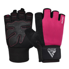 Перчатки для фитнеса RDX W1 HALF PINK PLUS-M