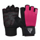 Перчатки для фитнеса RDX W1 HALF PINK PLUS-M