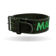 Пояс для важкої атлетики MadMax MFB-301 Suede Single Prong шкіряний Black/Green L