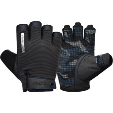 Перчатки для фитнеса RDX T2 Half Blue XL