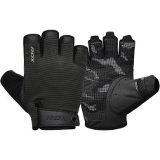 Рукавички для фітнесу RDX T2 Half Black PLUS-LX