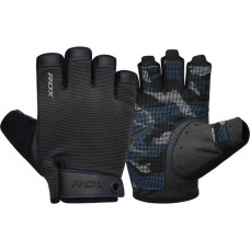 Перчатки для фитнеса RDX T2 Half Blue PLUS-L