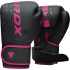 Боксерские перчатки RDX F6 MATTE PINK-12OZ (капа в комплекте)