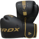 Боксерские перчатки RDX F6 Kara Matte Golden 6 унций (капа в комплекте)