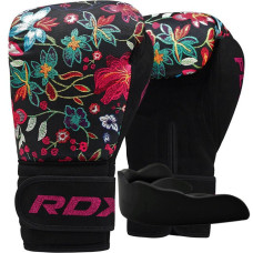 Боксерские перчатки RDX FL-3 FLORAL BLACK-8 унций (капа в комплекте)