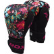 Боксерские перчатки RDX FL-3 FLORAL BLACK-8 унций (капа в комплекте)