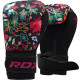 Боксерские перчатки RDX FL-3 FLORAL BLACK-8 унций (капа в комплекте)