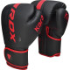 Боксерские перчатки RDX F6 MATTE RED-6OZ (капа в комплекте)