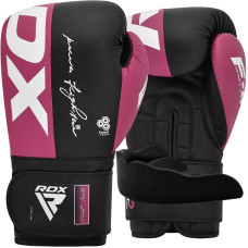 Боксерские перчатки RDX REX F4 PINK/BLACK-8 унций (капа в комплекте)