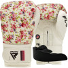 Боксерские перчатки RDX FL-6 WHITE-12 унций (капа в комплекте)