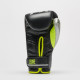 Боксерские перчатки Leone GN110F REVO FLUO Black 12 унций (бинты 4 м. в комплекте)