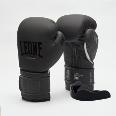 Боксерские перчатки Leone GN059 Black/White 10 унций (капу в комплекте)