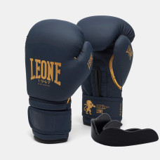 Боксерские перчатки Leone GN059B Blue Edition 10 унций (капу в комплекте)