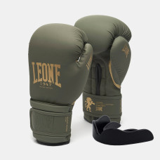 Боксерские перчатки Leone GN059G MILITARY EDITION Green 10 унций (капу в комплекте)