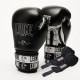 Боксерские перчатки Leone GN208 ICONIC Black 10 унций (бинты 4 м. в комплекте)