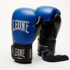 Боксерские перчатки Leone GN383 THUNDER Blue 8 унций (капу в комплекте)