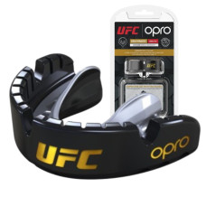 Капа OPRO Gold Braces под брекеты взрослая (возраст 11+) Blackl/Silver(art.102518001)
