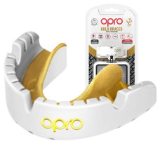 Капа OPRO Gold Braces под брекеты взрослая (возраст 11+) White/Gold (art.102506004)