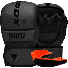 Перчатки ММА (Греплинговые перчатки) RDX F6 KARA Matte Black Plus S/M (капа в комплекте)