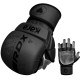 Перчатки ММА (Греплинговые перчатки) RDX F6 KARA Matte Black Plus S/M (капа в комплекте)