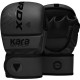 Перчатки ММА (Греплинговые перчатки) RDX F6 KARA Matte Black Plus S/M (капа в комплекте)