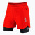 Компрессионные шорты для RDX MMA T16 2-в-1 RED/BLACK-S