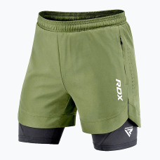 Компрессионные шорты для RDX MMA T16 2-в-1 GREN/BLACK-S