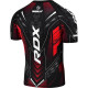 Рашгард RDX на короткий рукав, схвалена IMMAF, Чорно червона XL