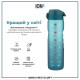 Пляшка для води ION8 1000 мл. BPA Free, Times To Drink, (ЕКО пляшка) BPA Free, Teal & Blue