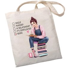 Экошопер BookOpt BK4068 "BOOKS - источник знаний" бежевый