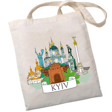 Экошопер BookOpt BK4070 "Киевские пейзажи" бежевый