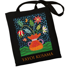 Экошопер BookOpt BK4084 YAYOI KUSAMA Цветы черный