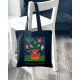 Екошопер BookOpt BK4084 YAYOI KUSAMA Квіти, чорний