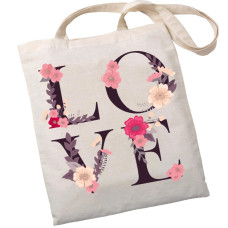 Экошопер Bookopt ВК4072 LOVE (цветы), бежевый