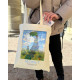 Экошопер BookOpt ВК4087 MONET Женщина с бежевым зонтиком.