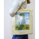 Экошопер BookOpt ВК4087 MONET Женщина с бежевым зонтиком.