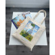 Экошопер BookOpt ВК4087 MONET Женщина с бежевым зонтиком.