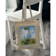 Экошопер BookOpt ВК4087 MONET Женщина с бежевым зонтиком.