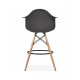 Стілець Тауер Вуд Eames барний високий чорний