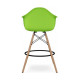Стілець Тауер Вуд Eames барний високий зелений