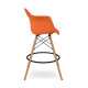 Стілець Тауер Вуд Eames барний високий помаранчевий