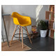 Стілець Тауер Вуд Eames барний високий жовтий