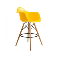 Стул Тауэр Вуд Eames барный высокий желтый