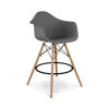 Стул Тауэр Вуд Eames барный высокий темно-серый