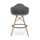 Стілець Тауер Вуд Eames барний високий темно-сірий