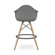 Стілець Тауер Вуд Eames барний високий темно-сірий