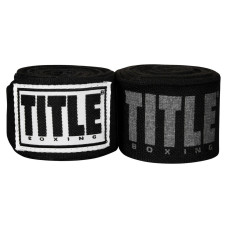 Бинти для боксу TITLE Boxing Power-Flex Elite 180" Black (4.5м.)