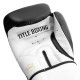 Боксерські рукавиці TITLE Premier Leather Black/White XL 16 oz (бинти 4м. в комплекті)